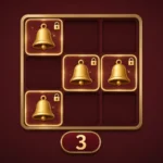 Slot grid with locked bell symbols and a respin counter illustrating a Hold and Win bonus feature